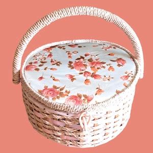 sewing basket full  thread needles thimble pins  etsy