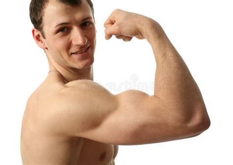 flexing biceps stock image image  showing gorgeous