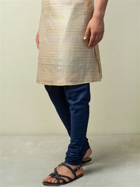 buy fabindia men navy blue straight fit churidar churidar  men