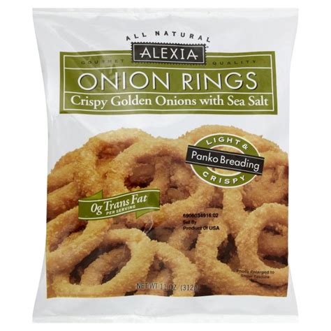 Alexia Onion Rings Crispy Golden with Sea Salt All Natural