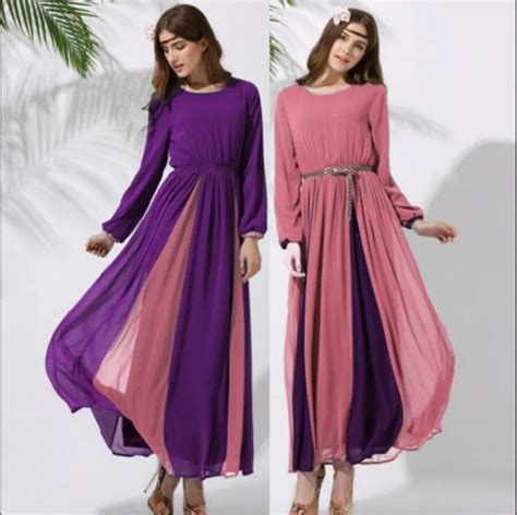 New Middle East Women's Long Sleeved Dress Muslim Abaya Retro Clothing ...