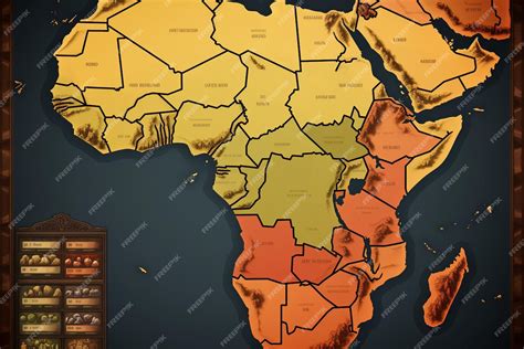 premium photo africa regions political map  single countries