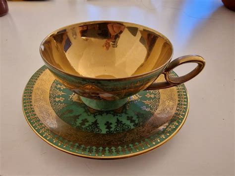 Mokka tasse gold grün | Kaufen auf Ricardo