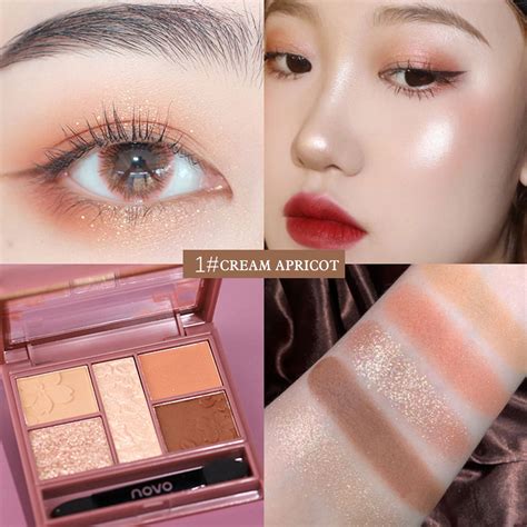 EJWQWQE Five-color Eyeshadow PaletteS For Beginners Matte High-gloss