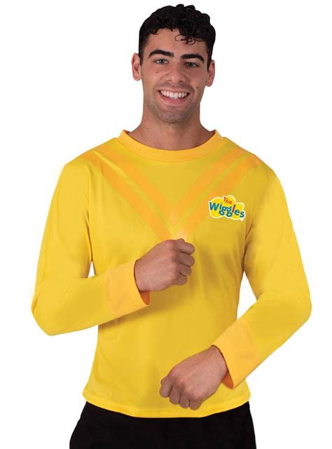 mens licensed yellow shirt wiggles costume