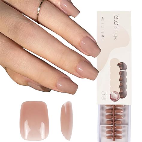 Amazon.com: GloBlingle Natural Nude Gel Nail Tips -150Pcs Press on