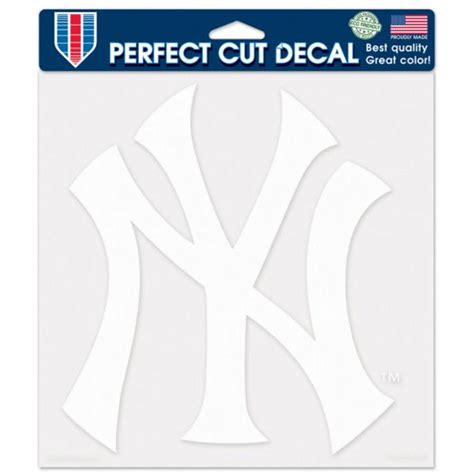 york yankees  white die cut decal  sticker shoppe