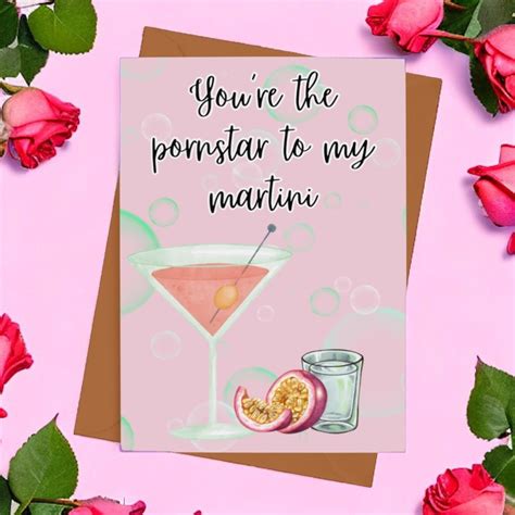 Pornstar To My Martini Valentines Card | Funny & Unique Greeting Cards