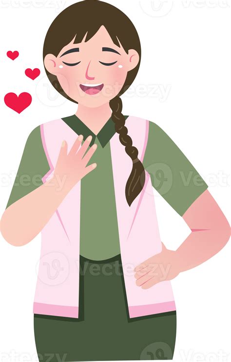 Female Character with Positive Self Expression 67388145 PNG