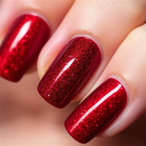 Unhas Decoradas Vermelhas Com Glitter - 15 unhas decoradas vermelhas com glitter que são um arraso - Nathy
