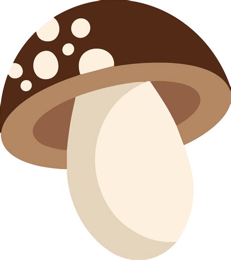 Toadstool Mushroom with Brown Cap and White Spots Illustration 53110769 PNG