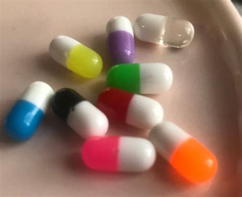 20 Pc Assortment Fake Pills Mixed Color Resin Capsule - Etsy