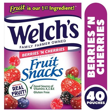 Welch’s Fruit Snacks, Berries N Cherries, Family Multipack, Individual