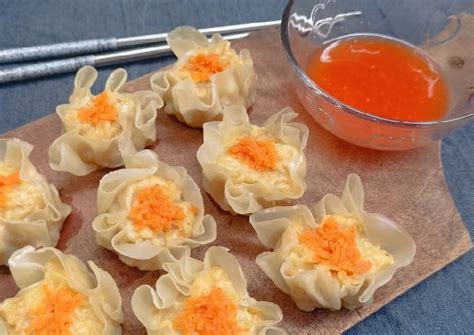 resep dimsum ayam wortel oleh selvie sutrisno cookpad