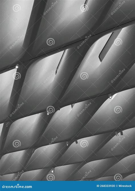 Greyscale Vertical Shot of Indoor Architecture of the Broad Museum in