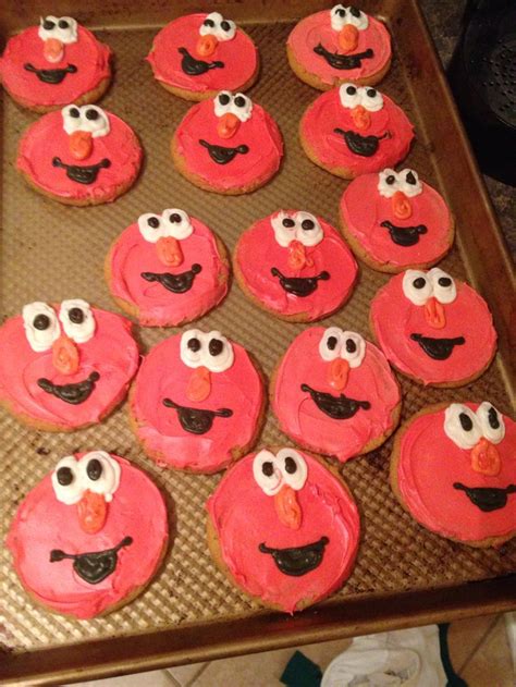 Elmo cookies. | Elmo cookies, Elmo, Food