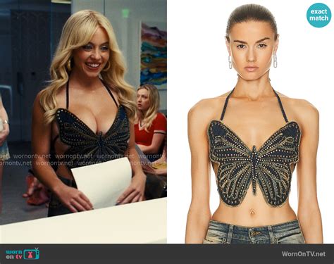 WornOnTV: Cassie’s denim butterfly top and skirt on Euphoria | Sydney