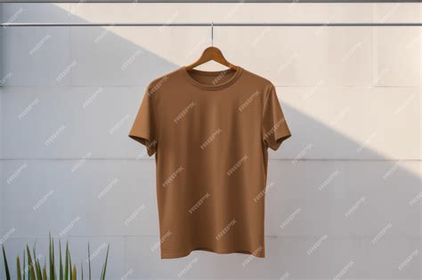 Premium AI Image | Brown t shirt mockup