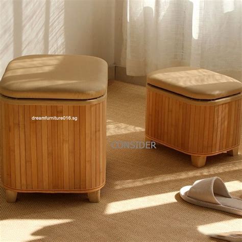 storage stool rectangular solid wood small stool storage box