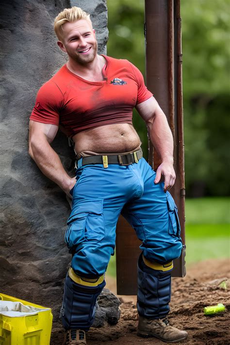 Artificial-Intelligence Bulging Men on Tumblr