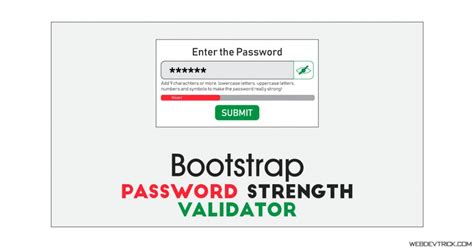 bootstrap password strength validation checker  progress bar