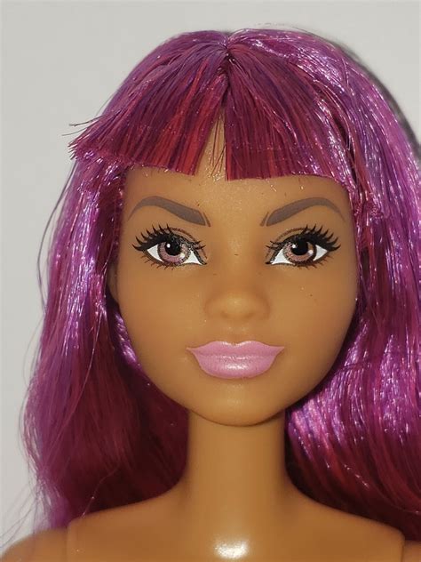 Nude BARBIE DOLL WITH PURPLE HAIR W/ BANGS *** Nude Doll ONLY**** | eBay