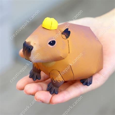 Capybara - Pet Series - Animals - Paper Craft - Canon Creative Park | Artesanía con papel ...