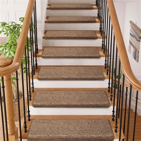 pure era carpet stair treads set    slip  adhesive