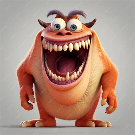 Premium AI Image | There is a cartoon character with a big smile on his