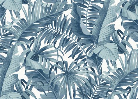 Alfresco Navy Palm Leaf - 2430x1740 Wallpaper - teahub.io