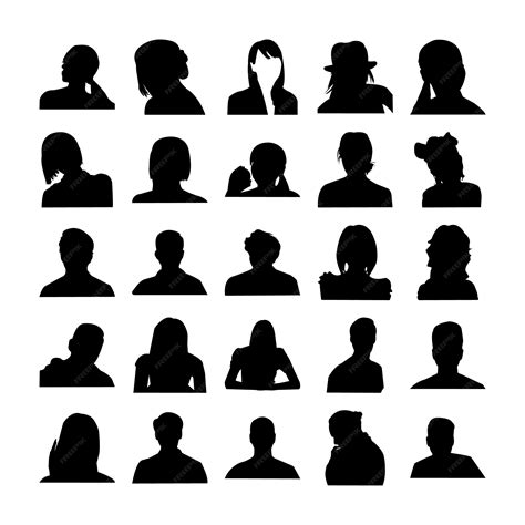 Premium Vector | Human face poses pictogram