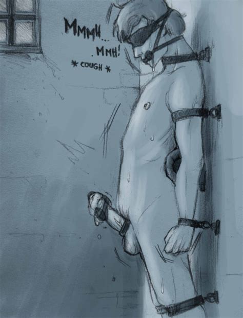 Rule 34 - 1boy against wall arched back basement bit gag blindfold ...