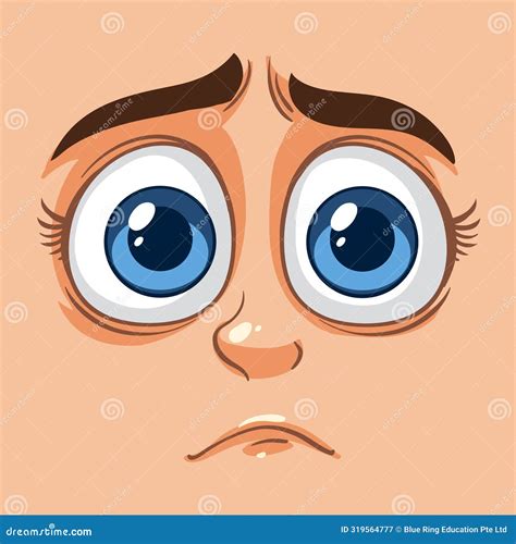 Cara Con Ojos Muy Sorprendidos Ilustración del Vector - Ilustración de