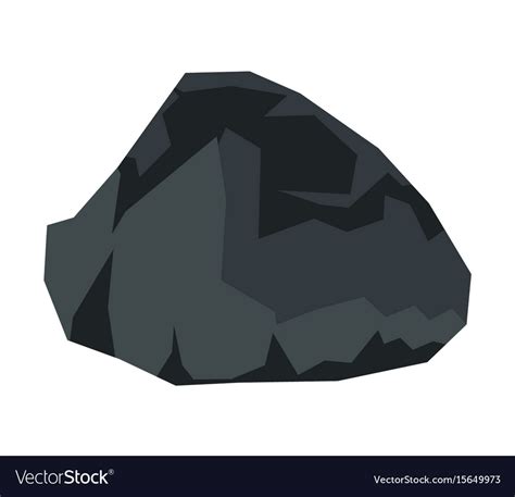 Cartoon stone in white background Royalty Free Vector Image