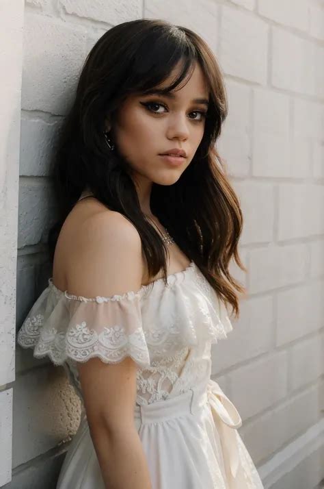jenna ortega with wavy hair - SeaArt Al - Free Al Art Generator