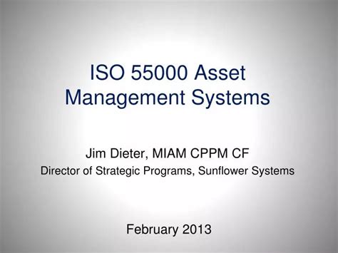 PPT - ISO 55000 Asset Management Systems PowerPoint Presentation, free ...