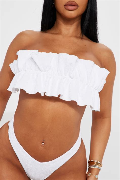 No Tanlines Here 2 Piece Bikini - White | Fashion Nova
