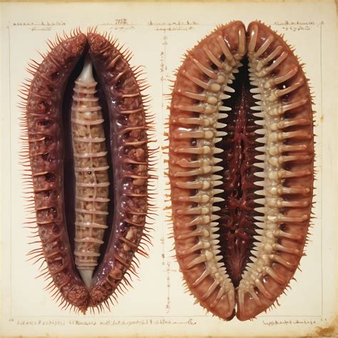 detailed sea cucumber anatomy stable diffusion