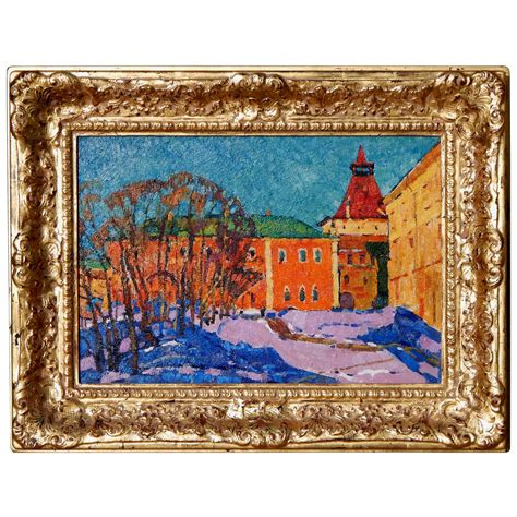 Ivan Thiele, Russia, Oil on Board, Naked Woman Posing, circa 1920 at