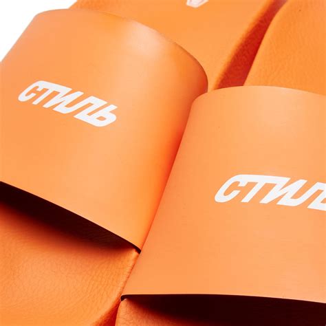 Heron Preston Logo Slide Orange | END. (US)