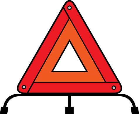 ilustracao de sinal de estrada de emergencia triangulo de aviso
