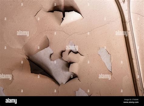 Peeling ceiling paint Stock Photo - Alamy