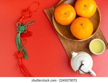 Happy Chinese New Year Mandarin Oranges Stock Photo 2245073073 ...