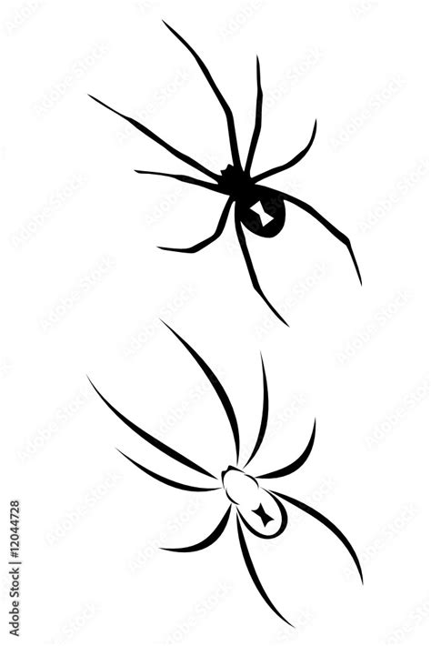 A Black widow spider tribal tattoo Stock Vector | Adobe Stock