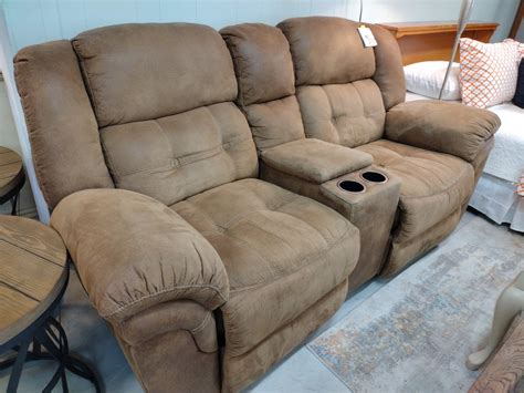 Beige Double Reclining Loveseat | Roth & Brader Furniture