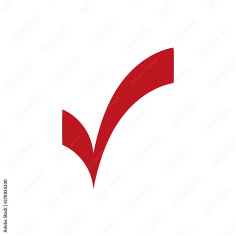 Red check mark icon. Tick symbol, tick icon vector illustration Stock Vector | Adobe Stock