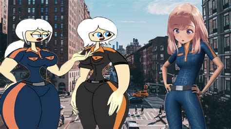 Titania Meets Two Ginormicas by BraedimusSupreme95 on DeviantArt