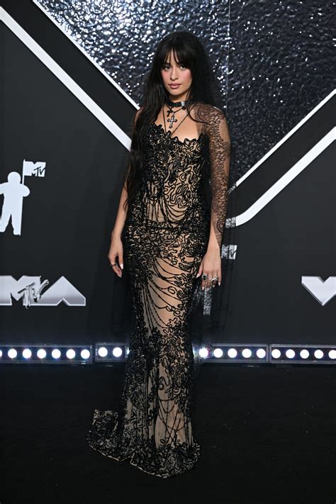 Camila Cabello's Sheer Lacy Little Black Dress Served Witchcore