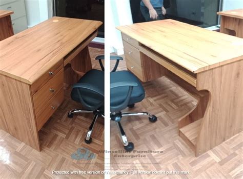 Freestanding Office Table with caster wheels, Furniture & Home Living ...