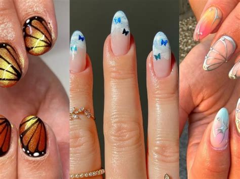 Asa De Borboleta Unha - Unha Decorada com Pó Asa de Borboleta: Brilho e Encanto Únicos! – Unha ...